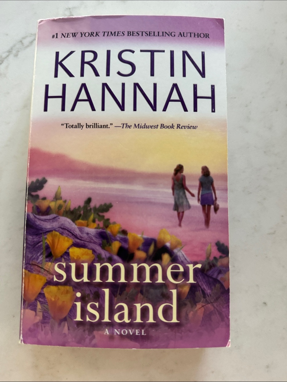 Kristin Hannah "Summer Island" - Purple & Yellow Paperback Novel